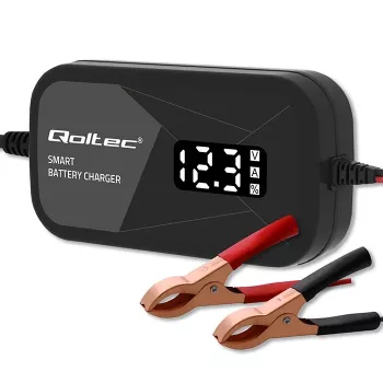 Battery charger QOLTEC 52492 12V 2A with microprocessor control and cell regeneration