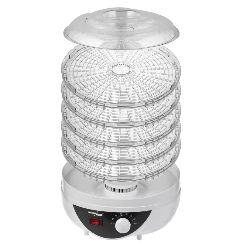 GreenBlue mushroom, vegetable and fruit dryer, 250W power, very quiet, 5 sieves, GB195