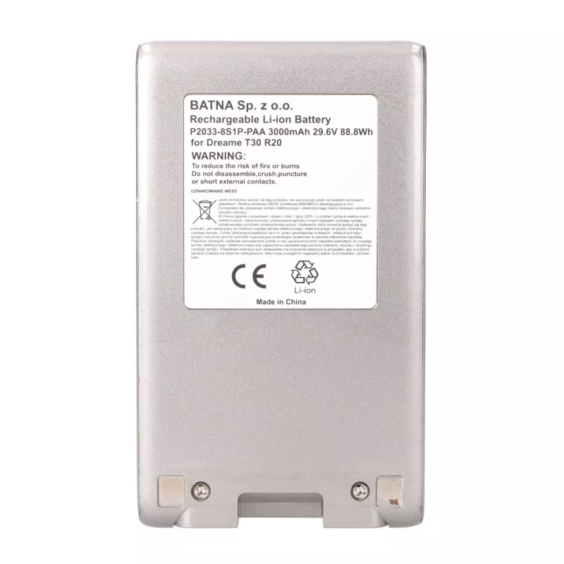 Battery for Dreame vacuum T30 R20 21.6V
