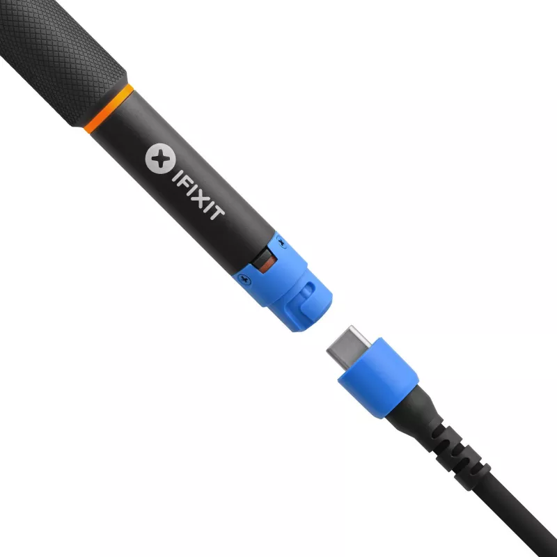 Fixhub Power Series smart soldering iron (black/Blue, 100 Watt, USB-C)