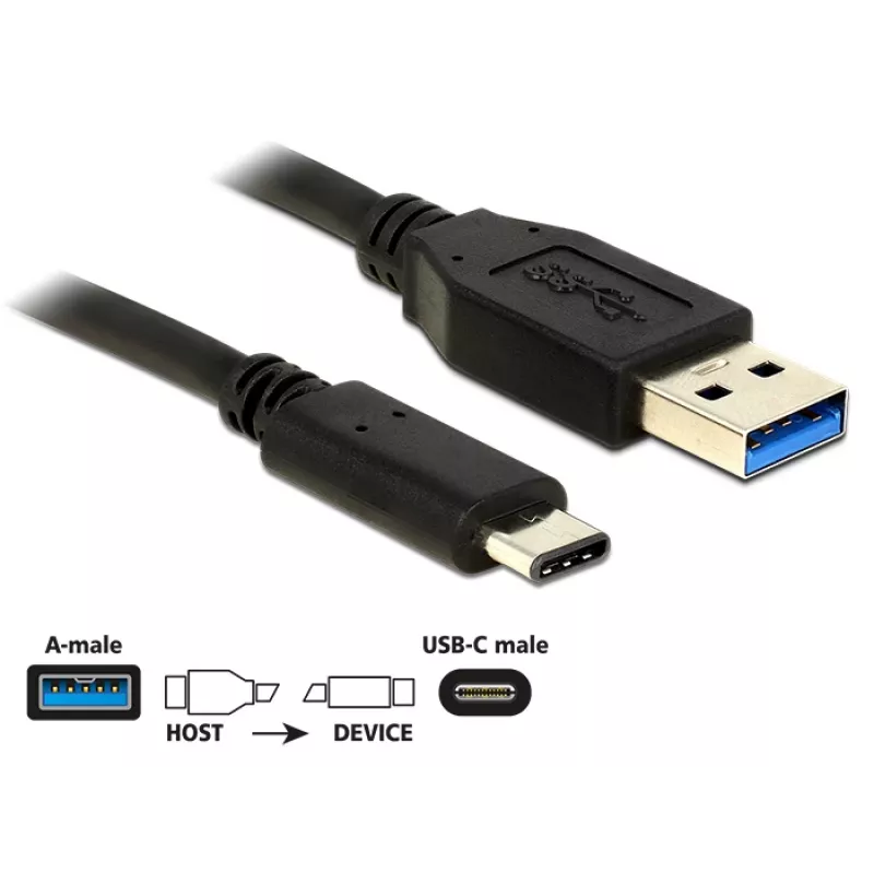 USB Cable DeLOCK 1m USB3.1-C/USB3.1-A 83870