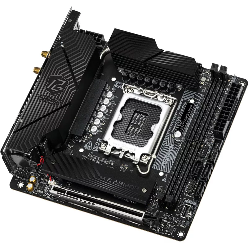 Motherboard ASRock Z790I LIGHTNING WIFI — Intel Z790, LGA 1700, Mini-ITX, DDR5 up to 8600 MHz, 2x DIMM, Wi‑Fi 6E, 2.5Gb LAN, 2x M.2