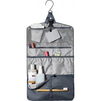Toiletry bag Deuter Wash Bag II — foldable travel toiletry organizer, black
