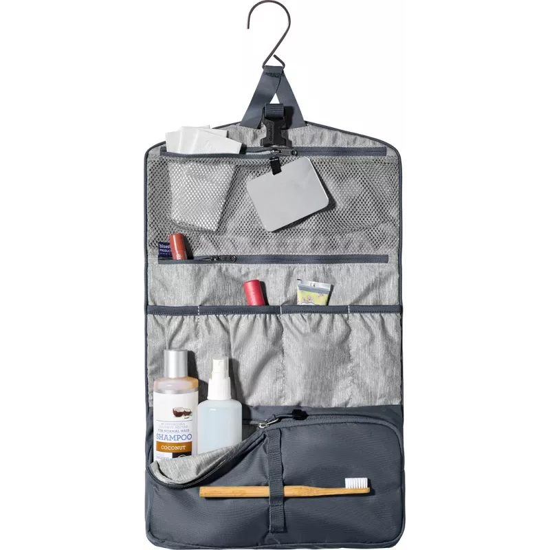 Toiletry bag Deuter Wash Bag II — foldable travel toiletry organizer, black