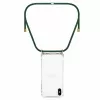 Phone necklace case Lookabe for iPhone X / Xs — gold with green strap