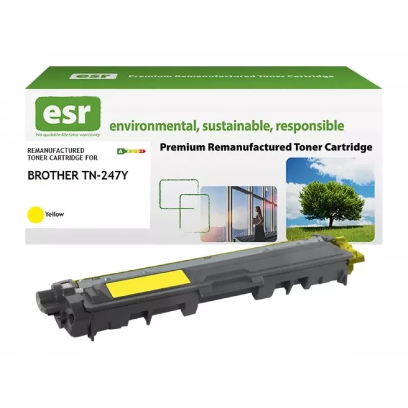 ESR Toner cartridge compatible with Brother TN-247Y yellow remanufactured 2.300 pages