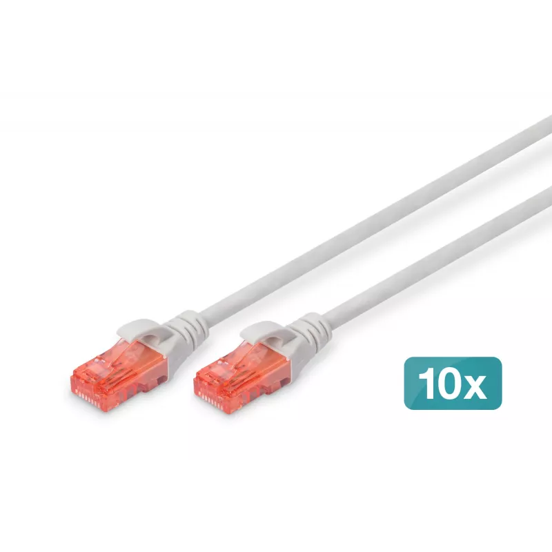Patch Cord Digitus CAT 6 U/UTP LSZH 0.5m 10 pieces