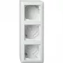 gira 106303 AP housing 3-gang with frame Standard 55, surface-mounted, pure white