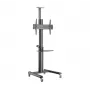 Floor TV stand Gembird TVS-70T-02 for 37 inch–70 inch screens, max 70 kg, VESA 200x200–600x400, tilt ±5°/−12°, height adjustable, caster wheels, cable management