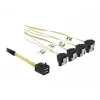 SCSI cable DeLOCK 85685 Black Yellow 1 m 1 x Mini SAS HD SFF-8643 4 x SATA 7 pin