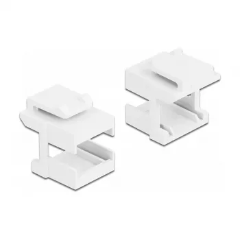Keystone cover DeLOCK 86807 white for fibre couplers 10 pieces
