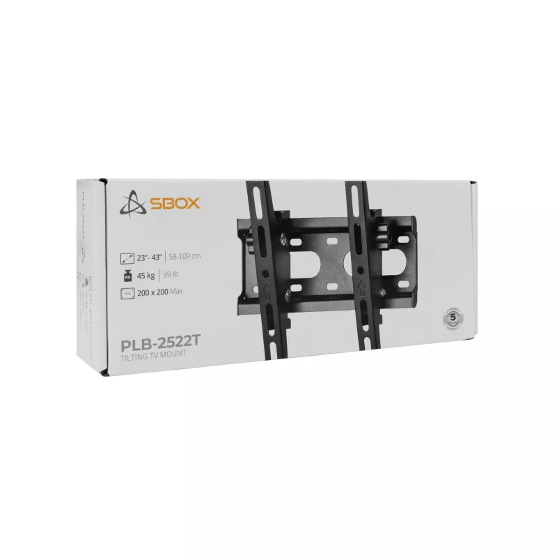 SBOX PLB-2522T-2 tilt TV wall mount for 23–43 inch (23–43 kg) VESA 200×200
