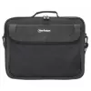 Manhattan Cambridge Laptop Bag 15.6 inch, Clamshell Design, Black, LOW COST, Accessories Pocket, Document Compartment on Back, Shoulder Strap (removable), Equivalent to Targus TAR300, Notebook Case, Three Year Warranty