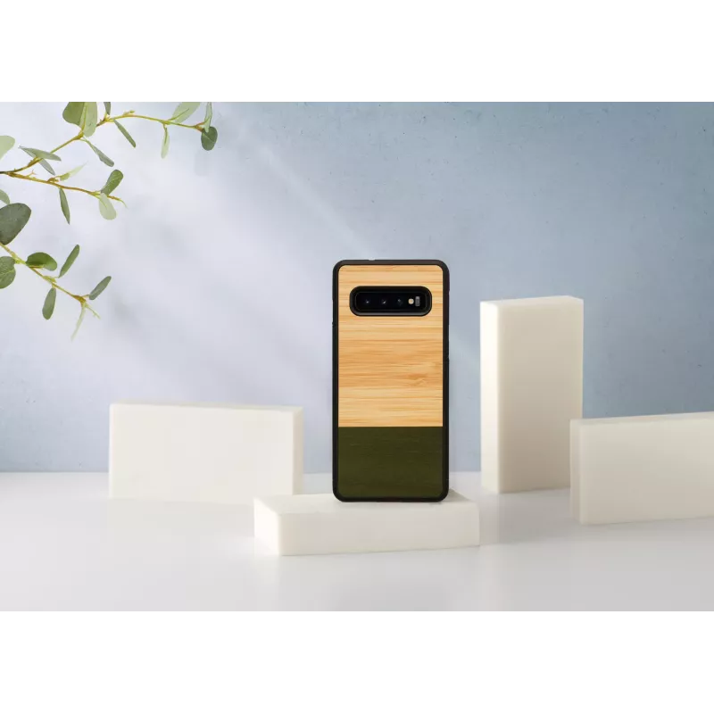 Smartphone case man and wood for Galaxy S10 — bamboo forest black