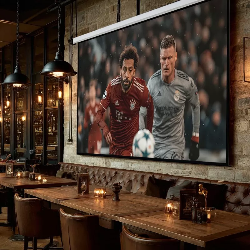 Maclean MC-561 electric projection screen 135 300x168cm 16: 9 with wall control and remote control