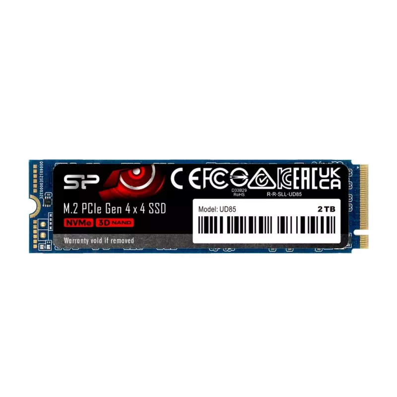 M.2 SSD Silicon Power 250 GB PCIe 4.0 NVMe UD85 — 2280, Read 3300 MB/s, Write 1300 MB/s