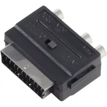 Cable Gender Changer SCART 3xRCA ShiverPeaks BS94034