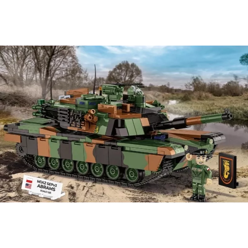 Construction set Cobi M1A2 SEPV3 Abrams model with 1,065 bricks