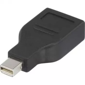 DisplayPort adapter Renkforce 1391524 — 1x Mini-DisplayPort plug to 1x DisplayPort socket, black