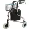 Tricycle walker REHA FUND RF-611 Barcelona, steel frame, foldable, adjustable height 82–97 cm, max load 110 kg, lockable wheels, basket
