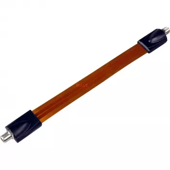Wentronic Goobay SAT Window Feed-Through, extrem Flat (0,3mm), brown-Black, 0.2 m - F-Socket F-Socket (11953)