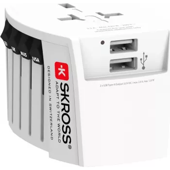 SKROSS MUV USB World Adapter Power Adapter 2x USB