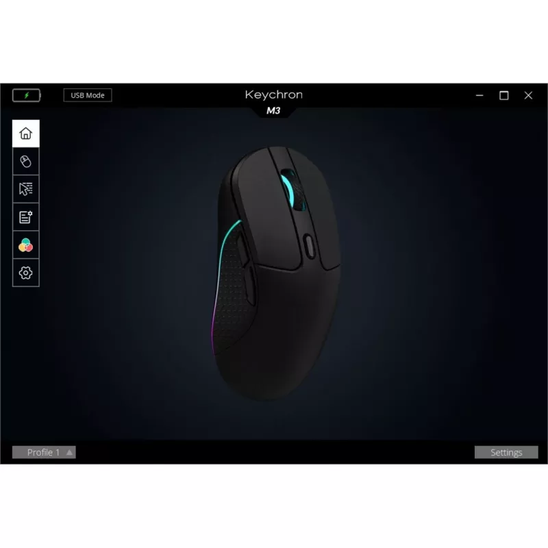 Gaming mouse Keychron M3 Right-hand RF Wireless + Bluetooth Optical 26000 DPI White