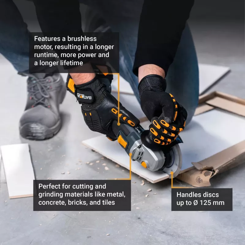 Batavia B.V. 18V Cordless Brushless Angle Grinder | 125 mm