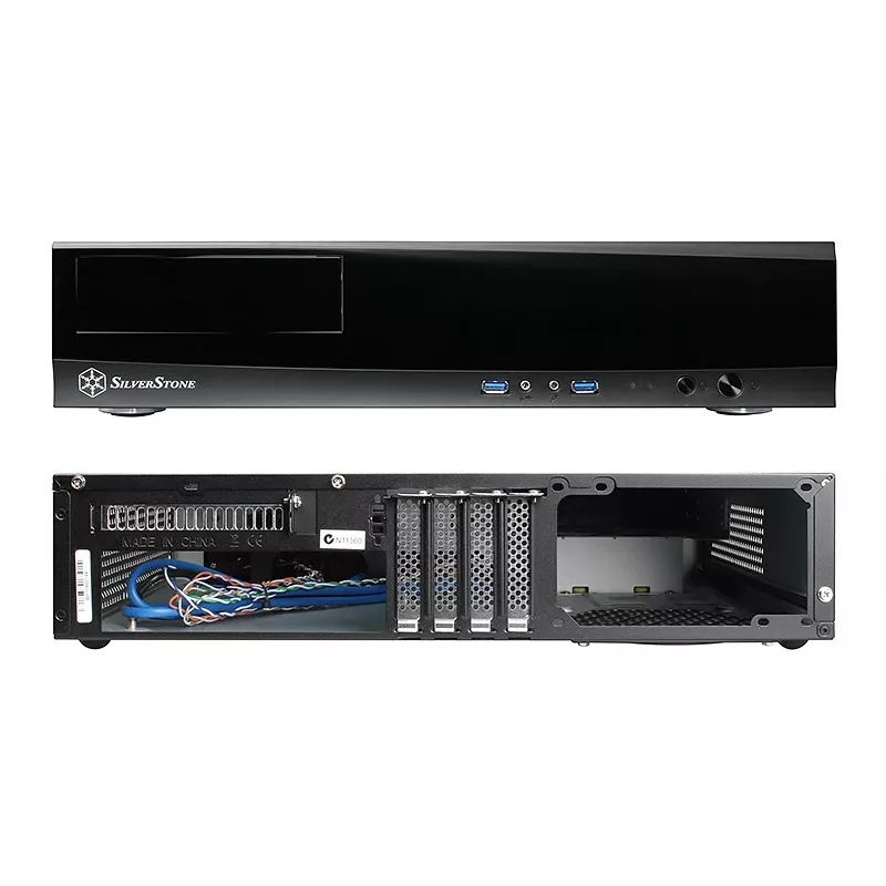 SilverStone MILO ML03 - Desktop - Mikro-ATX - without Power Supply (ATX / PS/2) - Black - USB/Audio (SST-ML03B-R)
