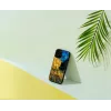 Protective phone case iKins for Apple iPhone 12 / 12 Pro — black, Café Terrace design