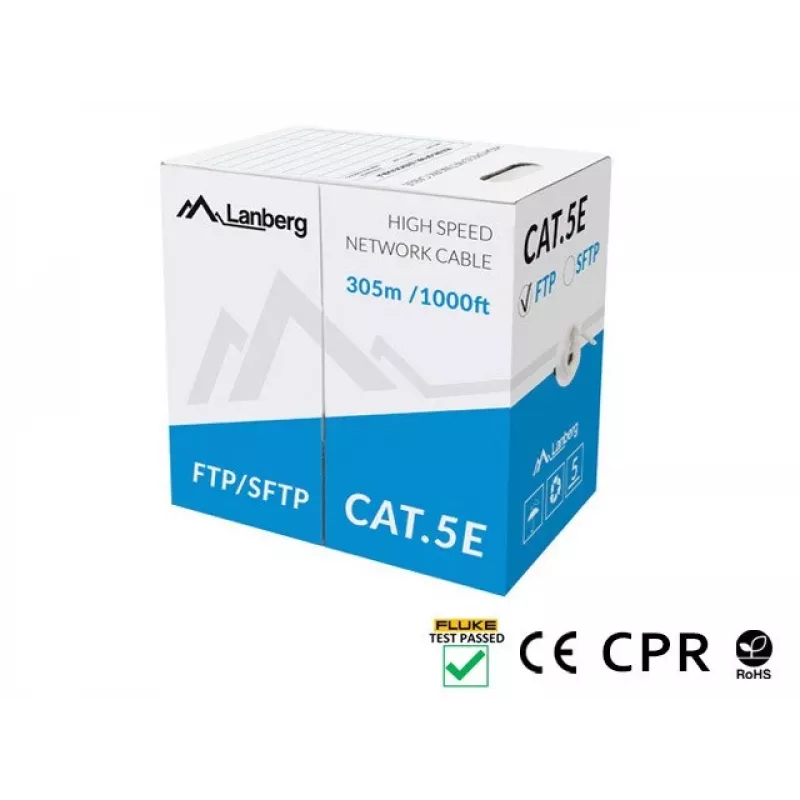 Networking cable Lanberg LCS5-11CU-0305-S RJ45 Cat5e 305 m Grey