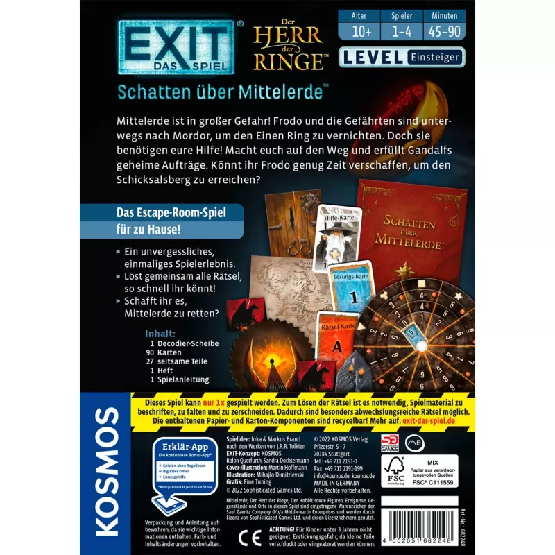 Kosmos EXIT Card Game Travel/adventure
