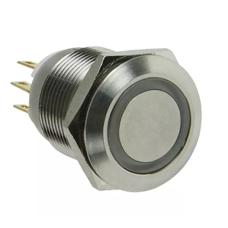 Lamptron Vandalismusschalter 19mm - Silverline - red