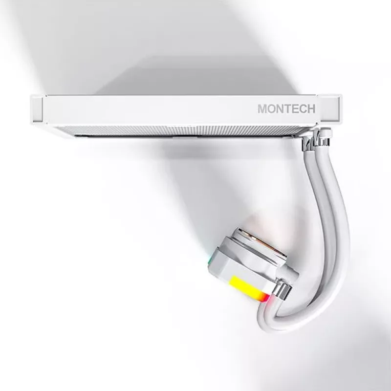 AIO water cooler Montech Hyper Flow ARGB 240 mm White — 240 mm radiator, ARGB lighting, white finish