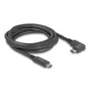 DeLOCK USB Cable USB Type-C male to USB Type-C male angled 2m 5Gbps 4K PD 60W