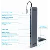 Gembird A-CM-COMBO9-01 USB Type-C 9-in-1 multi-port adapter (USB hub + HDMI + VGA + PD + card reader + LAN + 3.5 mm audio), space grey
