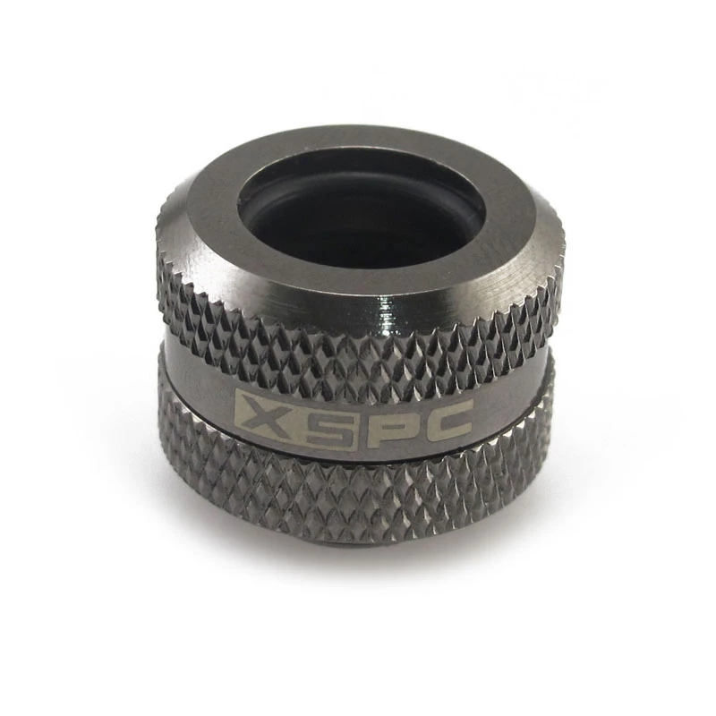 XSPC Connector G1/4 to 14mm Hardtube, black chrome - 8 pieces