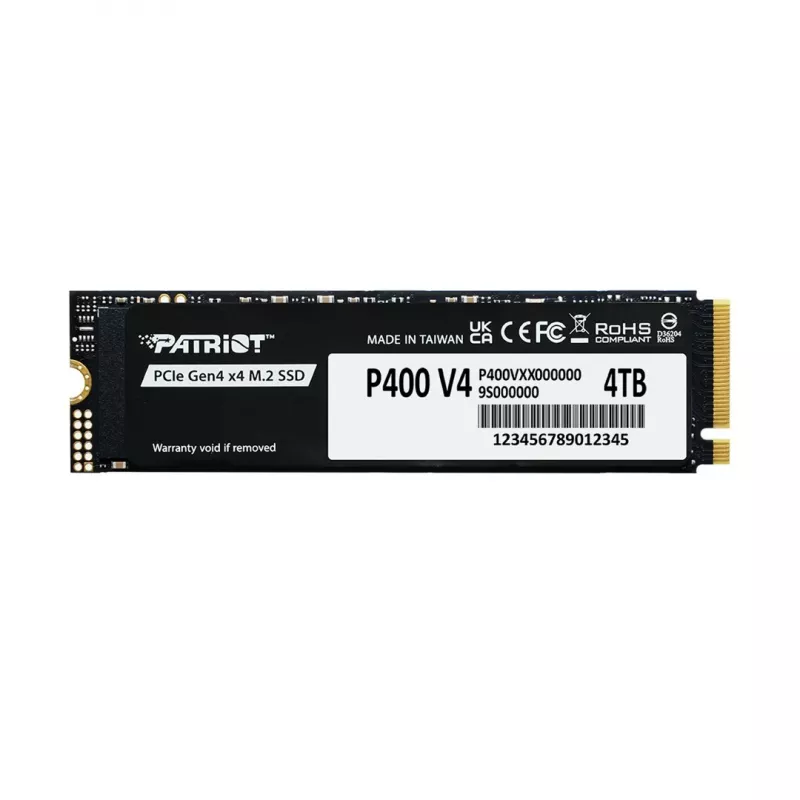 Solid State Drive PATRIOT P400 V4 4 TB M.2 NVMe (4000 GB, M.2, Black)
