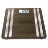 Electronic personal scale Medisana BS 552 — silver bamboo top, max 180 kg, 100 g accuracy, Bluetooth, BMI, body composition