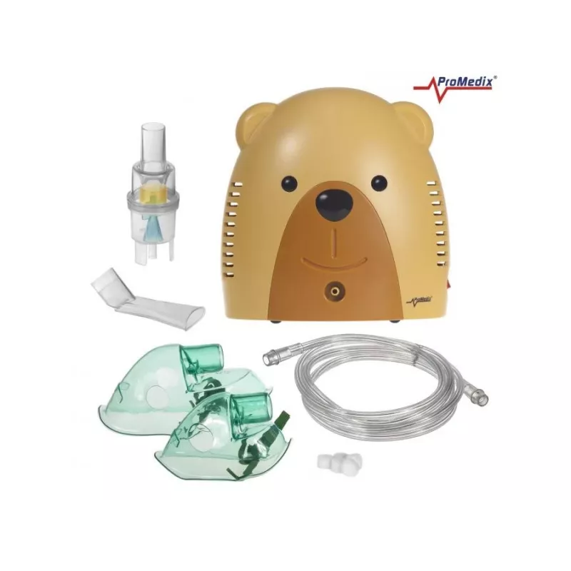 Promedix inhaler for children, teddy bear, nebulizer set, masks, filters, PR-811