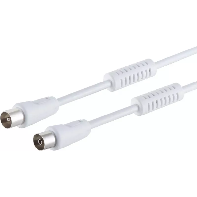 Coaxial Antenna Cable ShiverPeaks 80202-128 — 100 dB Attenuation, White