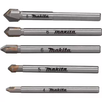 Drill Bit Set Makita E-25410 for Glass and Tile, 5 Pieces