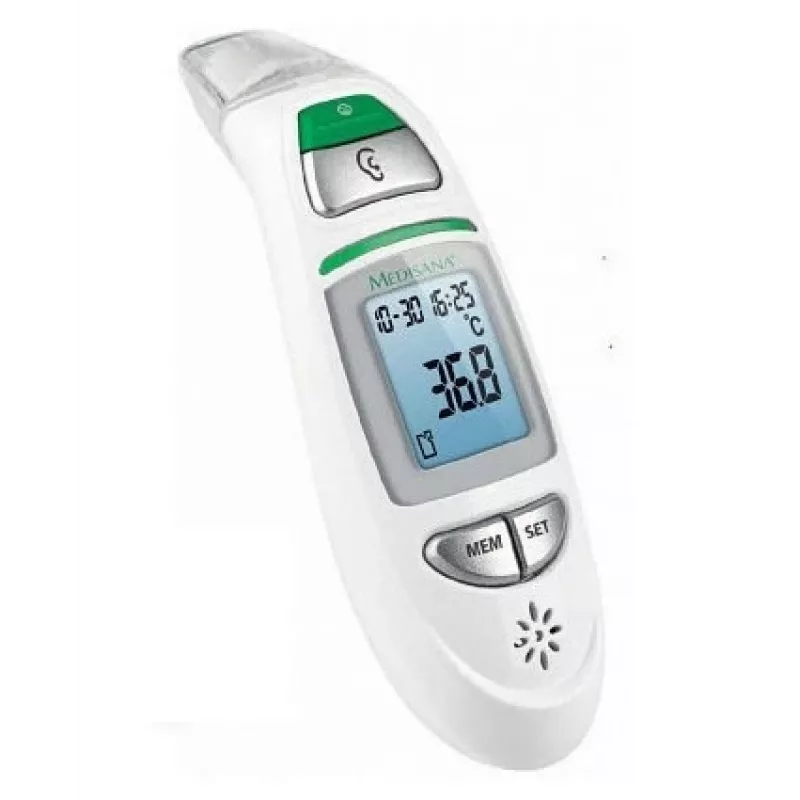 Contact thermometer Medisana TM 750 — contact digital thermometer, memory 30, range 0–100°C, °C/°F, LCD, white