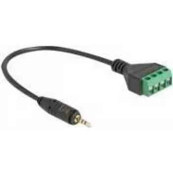 DeLOCK audio cable 0.2m 2.5mm Terminal Black Green 66256