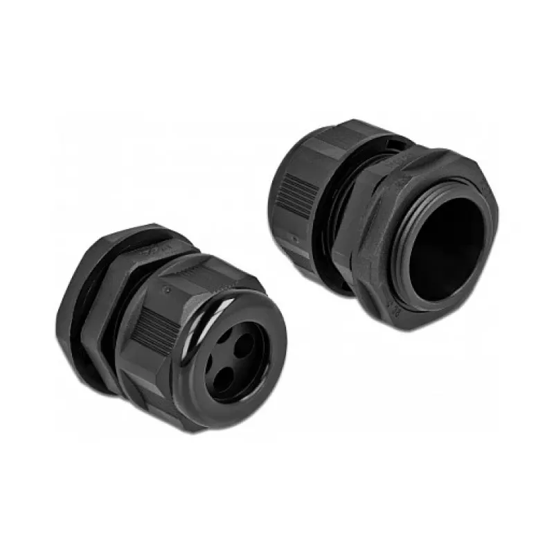 Cable Gland DeLOCK 60381 Black Plastic 2 pc(s)