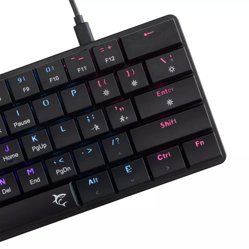 Mechanical keyboard White Shark Nagamaki Black — US layout, red mechanical switches