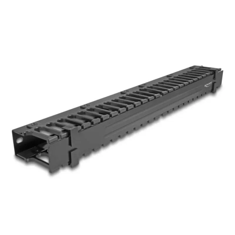 Cable management panel DeLOCK 19 inch 3 openings 1U black