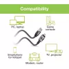 Techly ICOC U3C-RJ45-010 networking cable Silver, Black 1 m Cat6 F/UTP (FTP)