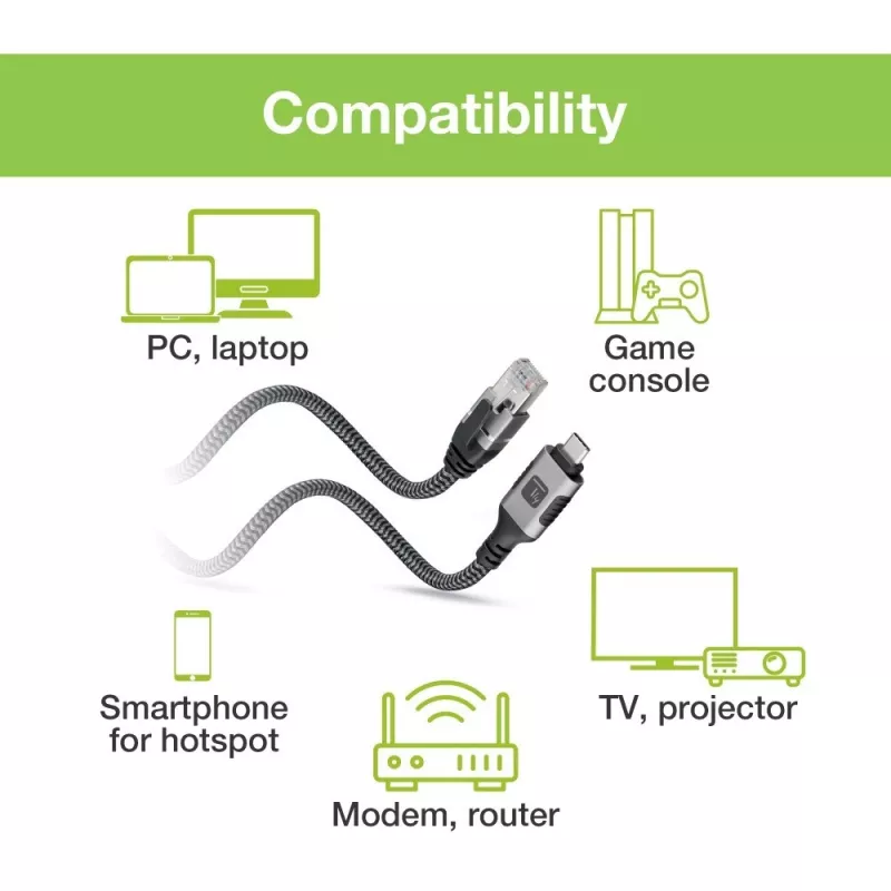 Techly ICOC U3C-RJ45-010 networking cable Silver, Black 1 m Cat6 F/UTP (FTP)