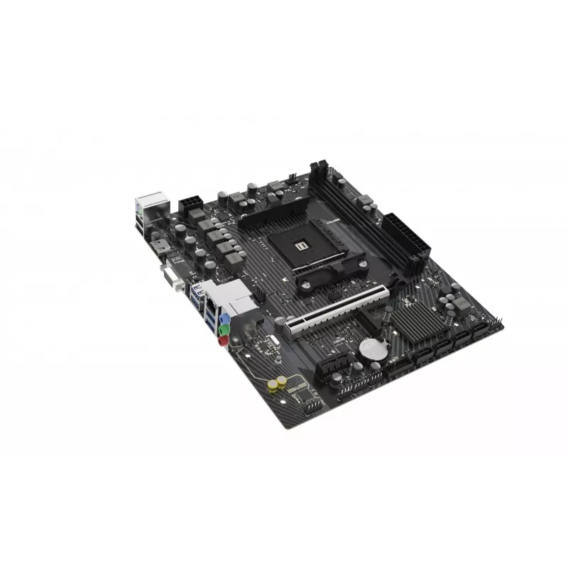 Micro ATX motherboard Sapphire A520M-E for Socket AM4, AMD A520 chipset, 2x DDR4 DIMM, max 64 GB, PCIe 3.0 x16/x1, SATA III, Gigabit LAN